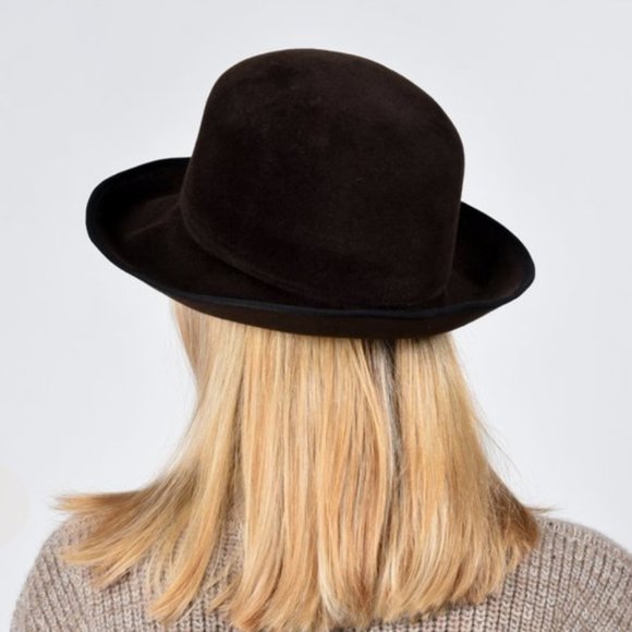 BROOKES BOSWELL HAT Cassie in Black Velour Felt size XS - Picture 2 of 9